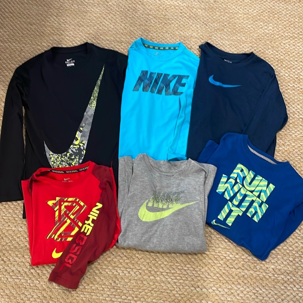 Lot of 6 Nike boys’ long sleeve shirts